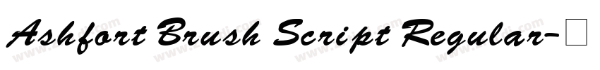 Ashfort Brush Script Regular字体转换